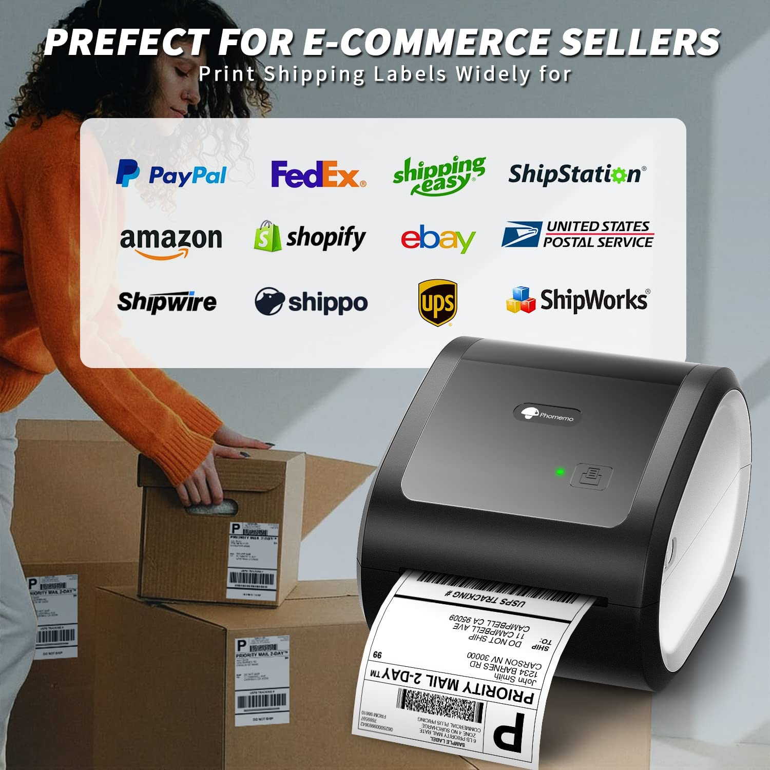 D520  4“x 6 Thermal Shipping Label Printer – Phomemo official store